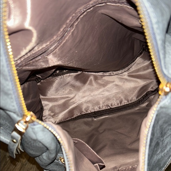 GENUINE LEATHER  Gray Back NWOT main image 5
